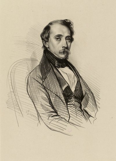 Portrait of François-Alexandre David, Lithographer by Achille Devéria