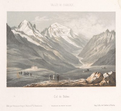 View of the village Les Planards on the way to Montenvers by Ad. Cuvillier