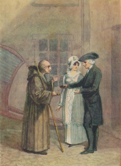 Yorik, the Monk and Madame L- in the Inn Courtyard at Calais by Adam Buck