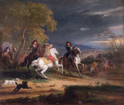 French Generals Arriving before a Town by Adam Frans van der Meulen