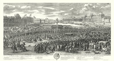 Louis XIV of France and His Guard Crossing the Pont-Neuf in Paris on Their Way to the Palais du Louvre (engraving) by Adam Frans van der Meulen