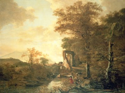 Landscape with Arched Gateway, c.1654 by Adam Pynacker