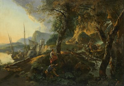Landscape with a Collapsing Bridge by Adam Pynacker