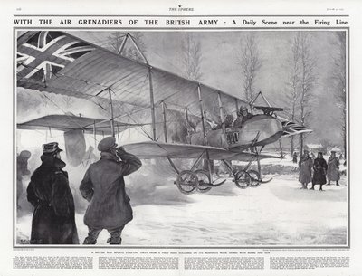 British Biplane at an Airfield Near Hollebeke, Belgium, World War I by Addison Thomas Millar