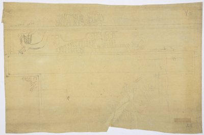 Copy of a Tracing of a Wall Painting from Above the Door, Upper Temple of the Jaguars, Chichen Itza, Mexico 