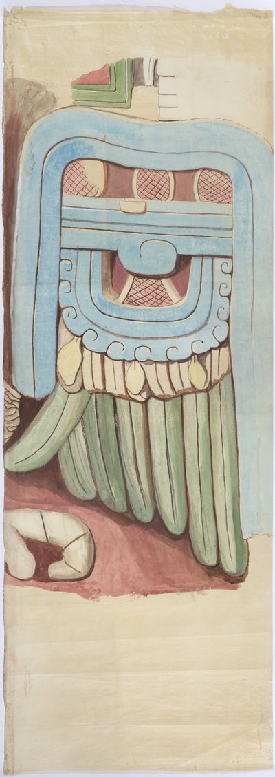 Copy of the stucco facade of the temple on the pyramid at Acanceh Full scale by Adela Breton