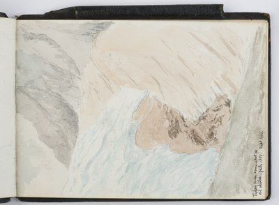 Sketchbook of Watercolours, Drawings and Notes, North and South America and Europe, 1909-1910, bound in green leather by Adela Breton
