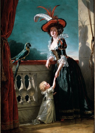 Portrait of Louise Elisabeth of France and her son, Don Ferdinand by Adelaide Labille Guiard