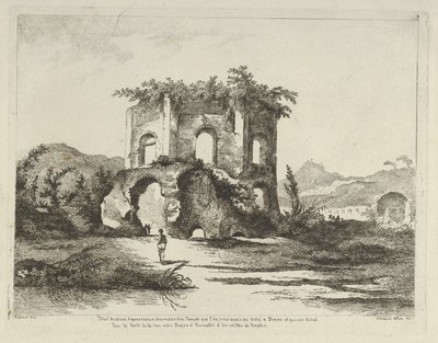 View of a temple dedicated to Diana from Different views drawn from nature by Adélaide Allou