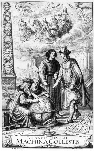 Frontispiece to Machina Coelestis by Johannes Hevelius, Engraved by Jeremias Falck, 1673 by Adolf Boy