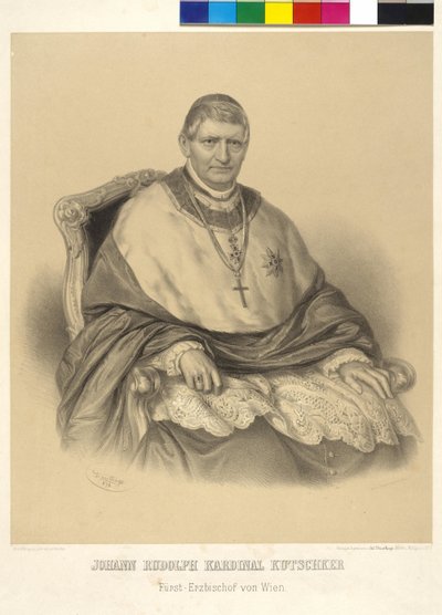 Cardinal Johann Rudolf Kutschker, Prince Archbishop of Vienna by Adolf Dauthage