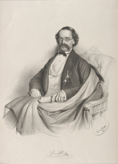 Portrait of the Violinist and Composer Heinrich Proch by Adolf Dauthage