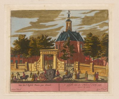 View of the Nieuwe Kerk in The Hague by Adolf van der Laan (attributed to)
