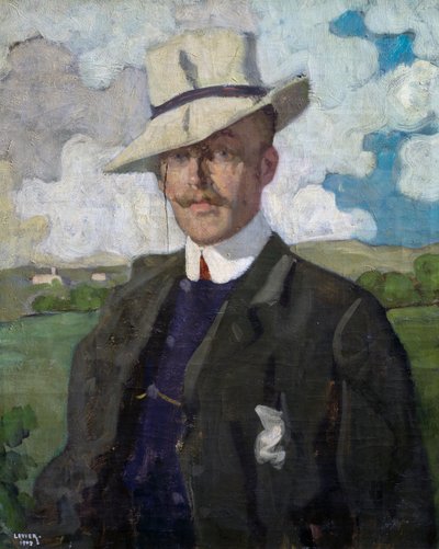 Portrait of French composer Emile Desportes by Adolfo Levier
