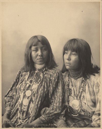 Brushing Against and Little Squint Eyes, San Carlos Apaches by Adolph F. Muhr