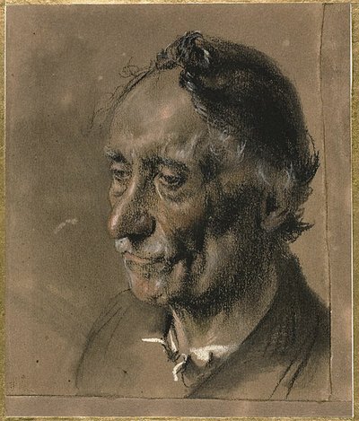 Head of an Old Man by Adolph Menzel