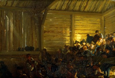 Peasant Theatre in the Tyrol by Adolph Menzel