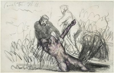 Recovery of a Male Corpse from the Landwehr Canal (c) by Adolph Menzel