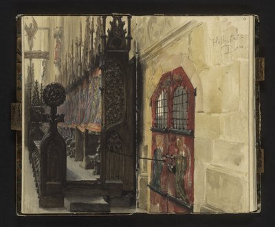 View of the Choir Stalls in Halberstadt Cathedral by Adolph Menzel