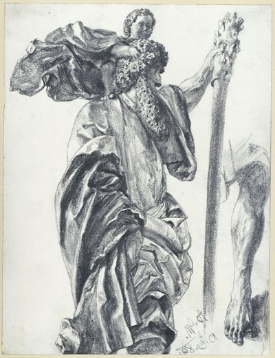 Christophorus by the Freiberg Apostle Master in Dresden by Adolph Menzel