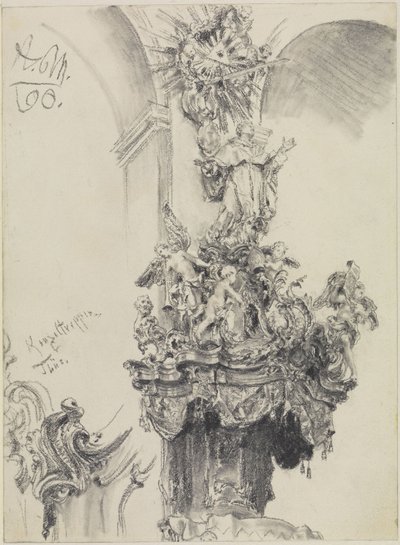 The Crowning of the Pulpit of the Augustinian Church in Würzburg by Adolph Menzel