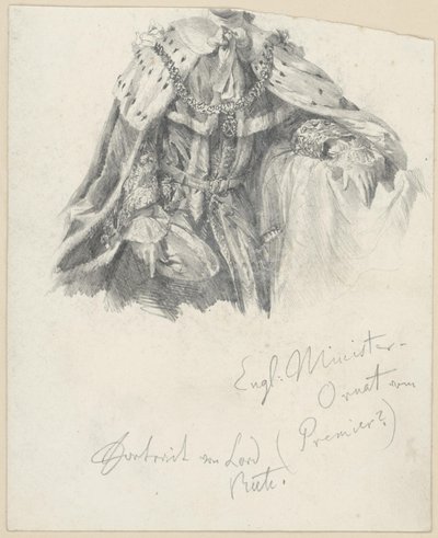 English Ministerial Robe from the Portrait of Lord Bute by Adolph Menzel