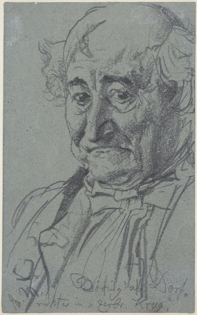 Heinrich von Kleist, The Broken Jug: The Actor Theodor Döring as Village Judge Adam by Adolph Menzel