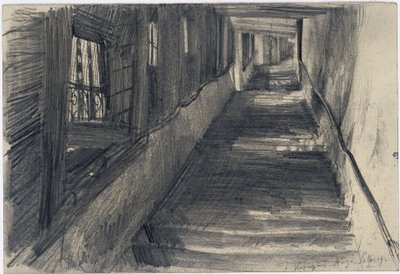 Capuchin Stairs in Salzburg by Adolph Menzel