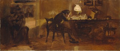 Boy at the Desk by Adolph Menzel