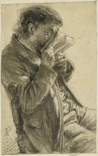 Reading Man by Adolph Menzel