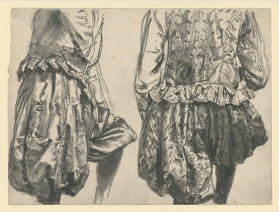 Model in the Splendid Dress of Elector Johann Georg I of Saxony in Two Views, Historical Museum, Dresden by Adolph Menzel