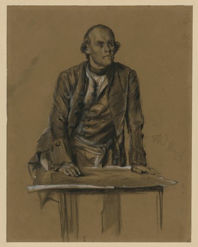 Model Study of Prince Heinrich of Prussia, Half Figure Leaning Over a Table, "From King Frederick