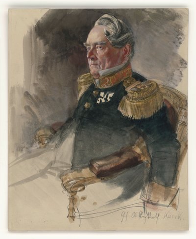 Oberregierungsrath Knerk, Portrait Study for the Painting 