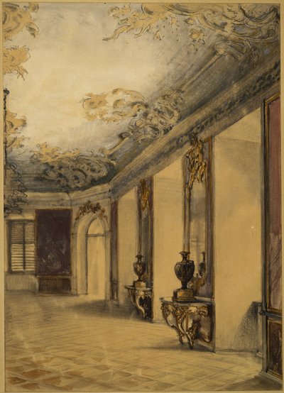 Hall in the Castle of Lissa by Adolph Menzel