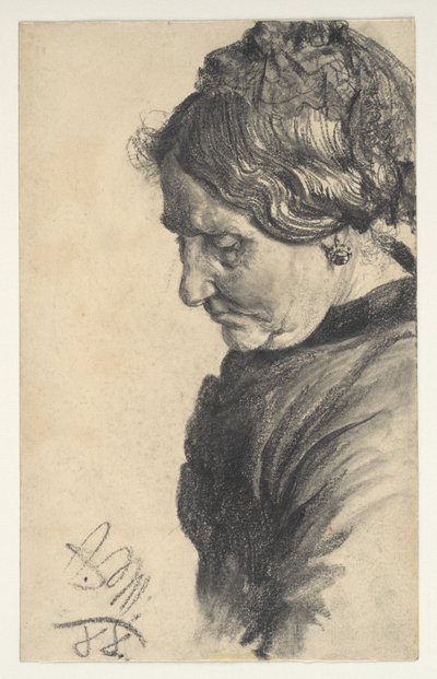 Study of a Woman by Adolph Menzel