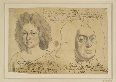 Ulrich Christoph von Stille, Prussian Lieutenant General, and Christoph Ludwig von Stille, Prussian Major General by Adolph Menzel