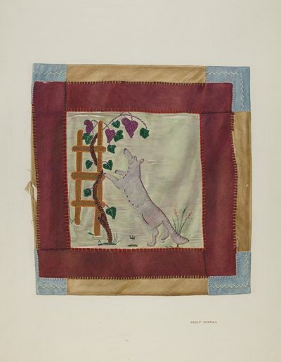 Applique Coverlet (detail) by Adolph Opstad