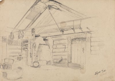 Farmhouse, Teigen by Adolph Tidemand