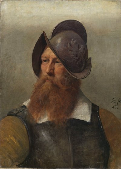 Figure Study for Christian IV founding Christiania by Adolph Tidemand