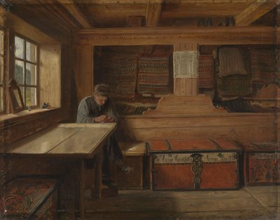 Old Storeroom in Vikøy by Adolph Tidemand