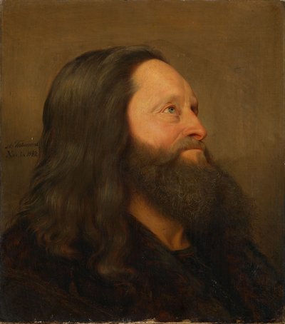 Portrait Study of an Old Man by Adolph Tidemand