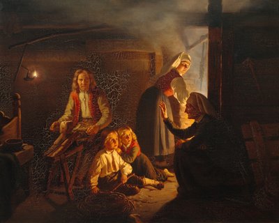 The Storyteller by Adolph Tidemand