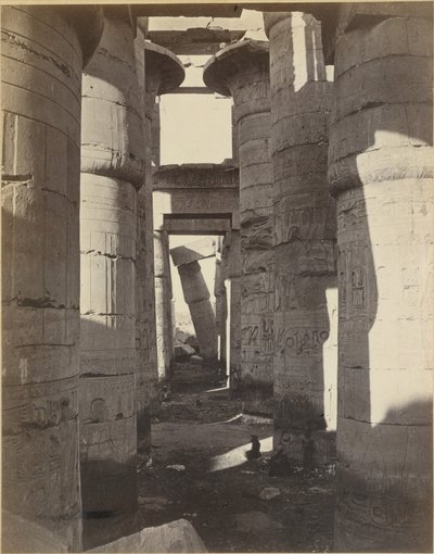 Upper Egypt, Hypostyle Hall at Karnak by Adolphe Braun