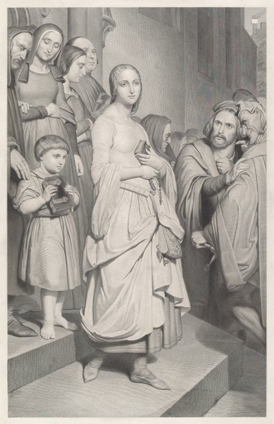 Faust Seeing Marguerite for the First Time by Adolphe Caron after Ary Scheffer