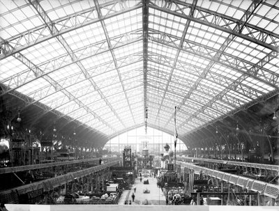 Machinery Hall, Universal Exhibition, Paris by Adolphe Giraudon