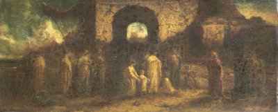 Christ Blesses the Children by Adolphe Joseph Thomas Monticelli