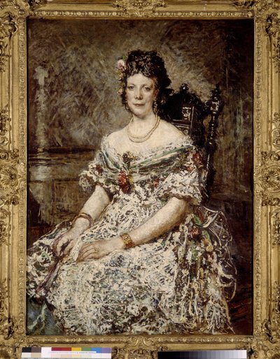 Portrait of Madame Pascal, wife of the Consul of Bolivia in Marseille by Adolphe Joseph Thomas Monticelli