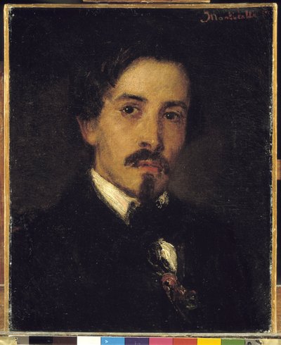 Presumed Portrait of the Painter Ferdinand Viola by Adolphe Joseph Thomas Monticelli