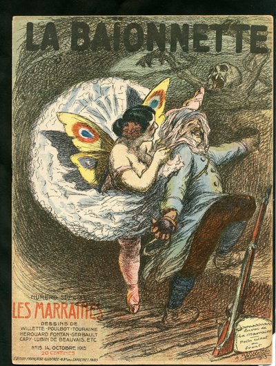 Cover of La Baionnette, Satirical in Colors by Adolphe Leon Willette