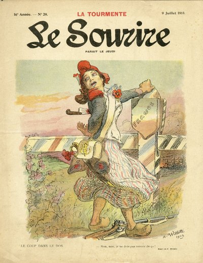 The Blow in the Back by Adolphe Leon Willette